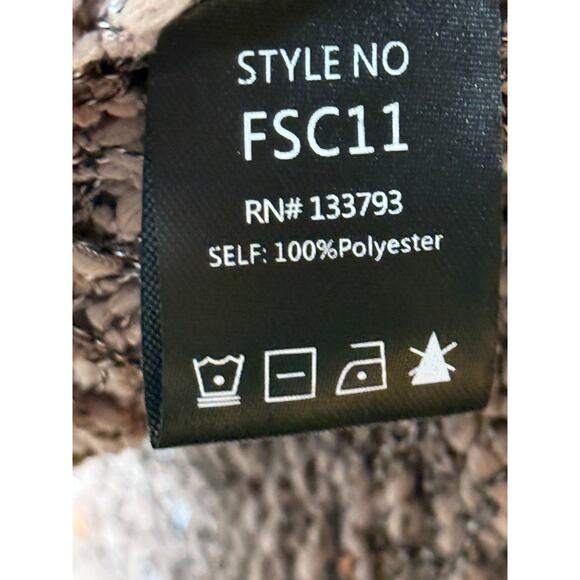 POL Cuddly Brown Knit Bell Sleeve Cardigan Sweater S NWOT - Picture 6 of 8